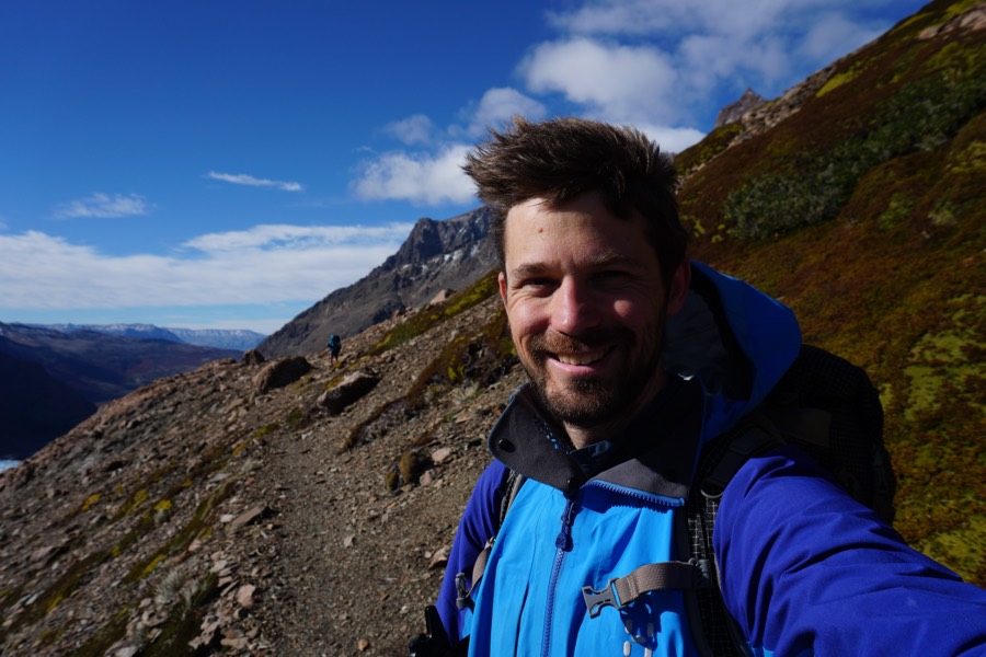 Jocke on a mountain trail